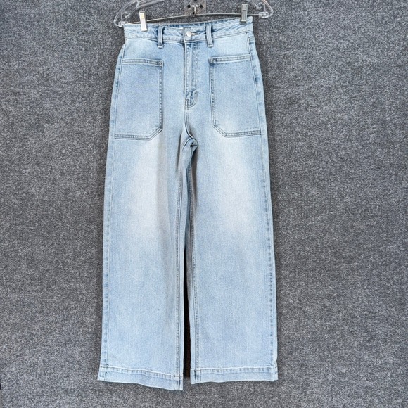 Altar'd State Denim - Altar'd State Jeans Women 25 Blue Patch Pocket High Rise Wide Leg Denim
